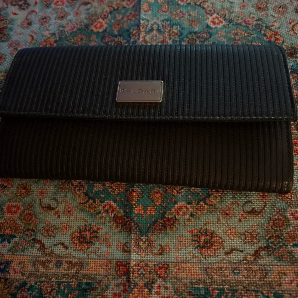 Bulgari Long Black Wallet